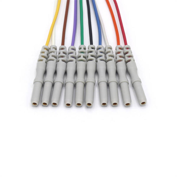 eeg 2010年 EEG Cable 10 Leadwires Golden Plated Cup Electrodes - sinokmed