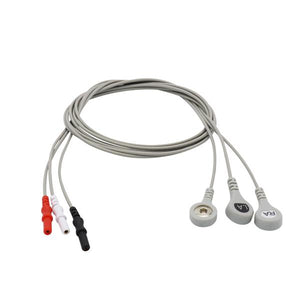 Compatible AAMI ECG Holter 3 lead wire IEC European Standard Snap - sinokmed