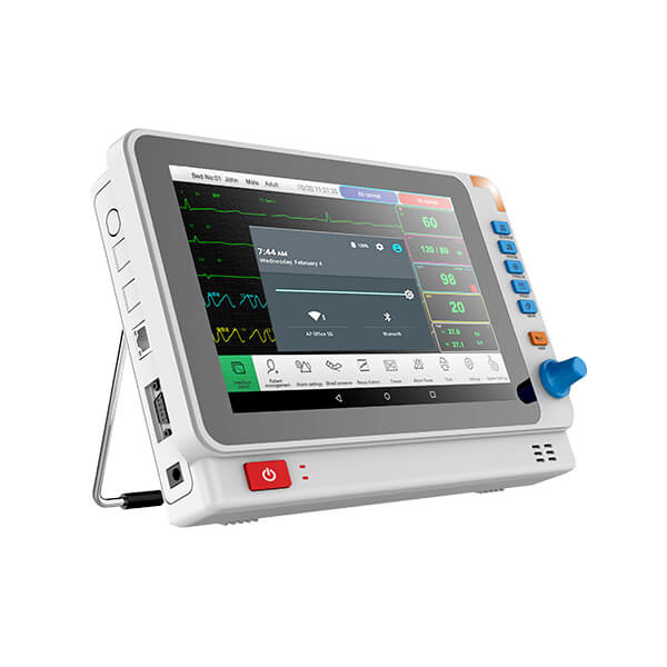 Moniteur Médical Portable 8" - 6 Paramètres (ECG, SpO2, NIBP, TEMP, RESP, PR) - Neuf