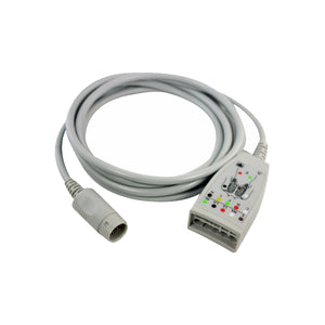 Compatible Philips M1668A ECG Trunk Cable 5 Lead to 12Pin Connector AHA Latex - sinokmed