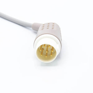 Compatible Philips M1735A ECG Cable 3 Leadwires 8 Pin Snap IEC European Standard Connector