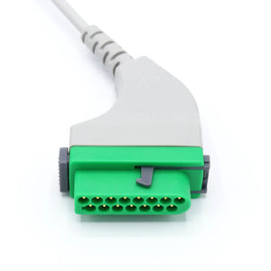 Compatible Fukuda Denshi ECG Cable DS-8000 Series Monitors 5 Leadwires IEC European Standard Pinch/Grabber Connector - sinokmed