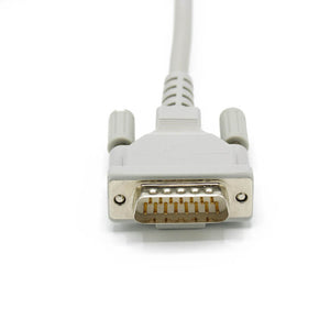 Compatible Schiller EKG Cable 10 LeadsWires Pinch/Grabber IEC Standard 15 Pins Connector