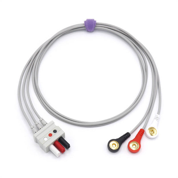 Fils De Déclenchement ECG 5 Fils Compatibles Nellcor/Draeger - Type Snap - Envoi Rapide - Neuf
