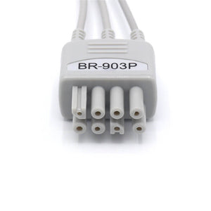 Compatible Nihon Kohden ECG 3 Lead Wires IEC European Standard Snap Connector