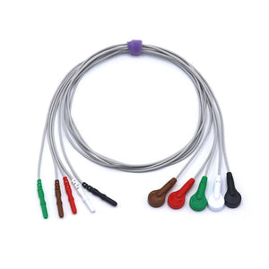 Compatible AAMI ECG 5 lead wire AHA standard Snap Connector