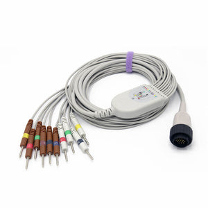 Compatible Kenz EKG Cable 10 LeadWires 9.8 ft IEC European Standard Needle 3.0mm