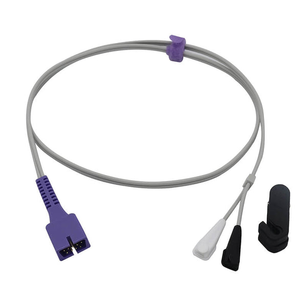 Compatible Nellcor Spo2 Sensor Adult Ear Clip 3.2 ft 9 Pins Connector ...