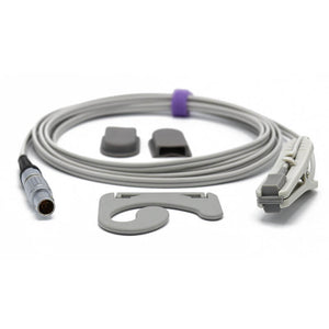 Compatible Mindray Veterinary Spo2 Sensor Animal Ear Tongue Clip 9.8 ft Lemo 5 Pins Connector