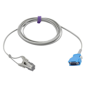 Compatible Nihon Kohden Veterinary Spo2 Sensor Animal Ear Tongue Clip 9.8 ft 14 Pin Connector - sinokmed