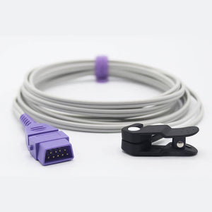 Compatible Armstrong Medical SpO2 Sensor Adult Ear Clip 9 Pin Connector - sinokmed