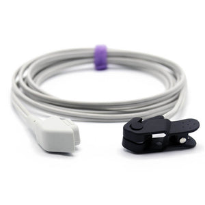 Compatible Criticare CSI 1567-10D Spo2 Sensor Adult Ear Clip 9.8 ft 6 Pins Connector