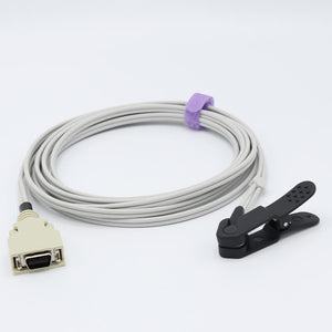 Compatible for Mindray-Datascope Veterinary spo2 Sensor animal Tongue ear clip 9.8 ft 14 Pins Connector - sinokmed