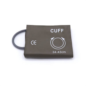 Reusable Blood Pressure Cuff Single Tube Large Adult Use 34 - 43 cm Arm Circumference (brown style)