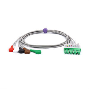 Compatible Draeger-Siemens infinity ECG 5 leadwires snap connector