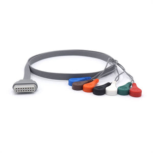 Compatible EDAN SE-2003/SE-2012 Holter ECG cable compatible 7leads snap connector