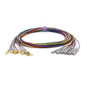 EEG Cable 10 Leadwires Golden Plated Cup Electrodes