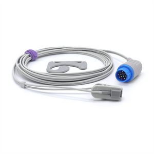 Compatible Biolight SpO2 Sensor Adult Ear Clip 9.8 ft 12 Pin Connector