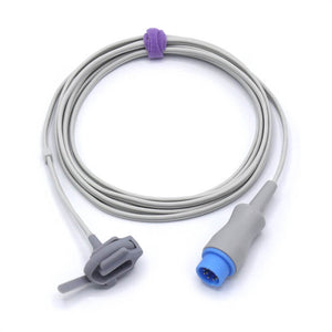 Compatible Biolight SpO2 Sensor Neonate Wrap 9.8 ft 9 Pins Connector