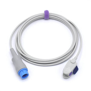 Compatible Biolight SpO2 Sensor Pediatric Clip 9.8 ft 9 Pins Connector