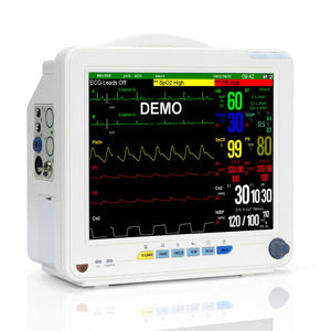 SNP9000N Patient Monitor with Multi-parameter to Monitor Vital Sign ECG, SpO2,NIBP, TEMP,RESP,PR,HR 12.1 Inch