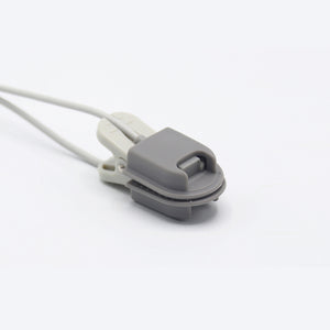 Compatible Kontron Reusable SpO2 Sensor Adult Ear Clip 9.8 ft 7 Pins Connector - sinokmed