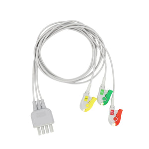 Compatible Nihon Kohden ECG 3 Leadwires BR-903P AHA Pinch/Grabber - sinokmed
