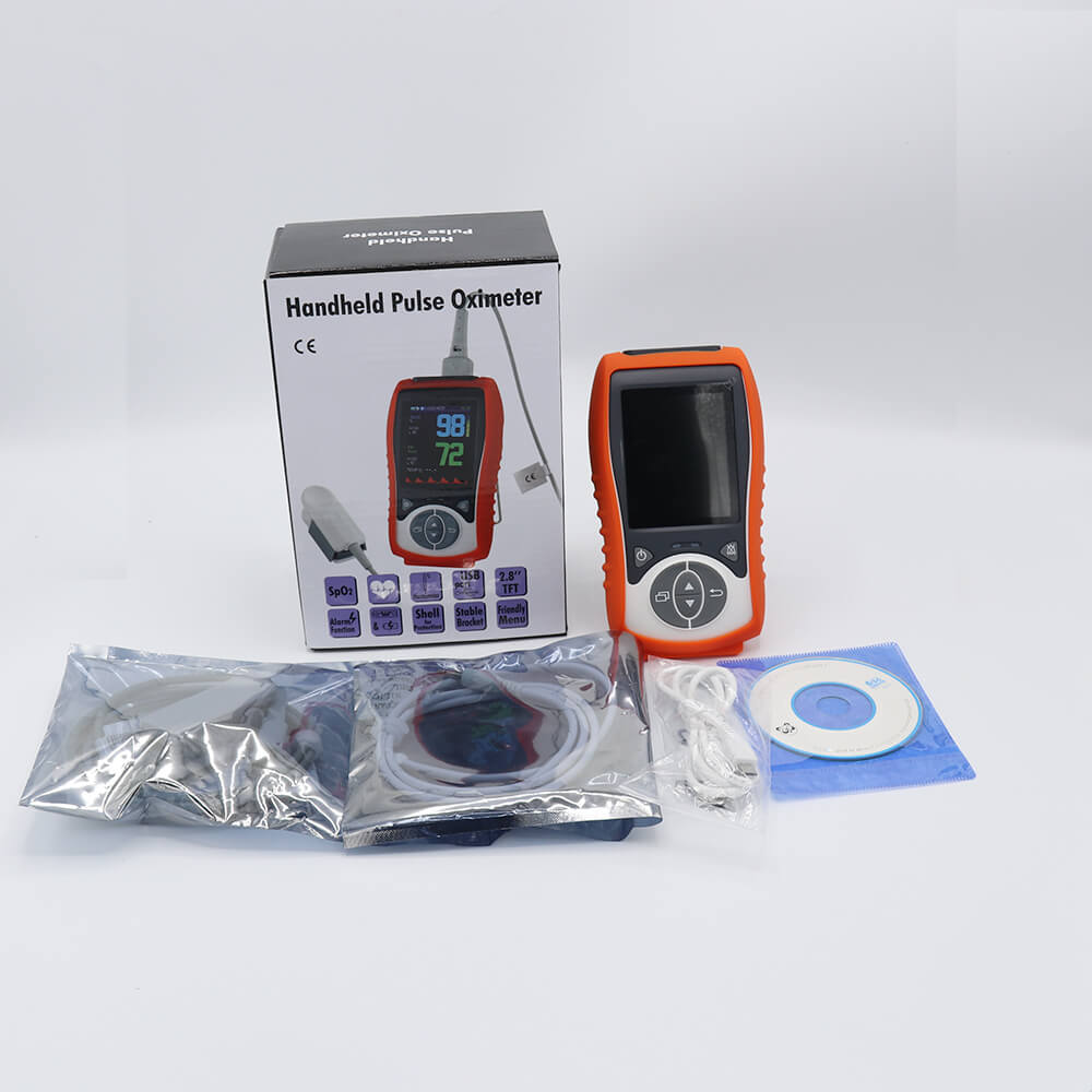 Portable Spo2 Machine Handheld Pulse Oximeter Mini Adult Probe SPO2 Blood Oxygen Handheld OL ...