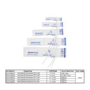 Neonate transparent TPU Cuff Single Tube  Package of 5 - sinokmed