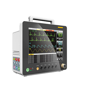 PM12A Patient Monitor with 6 Parameter to Monitor Vital Sign ECG NIBP RESP TEMP SPO2 PR 12.1 Inch - sinokmed