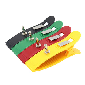 Universal ECG/EKG Electrodes Multiple Color Limb Clamp Nickel Both 4.0 and 3.0mm Adult Size Set of 4 - sinokmed