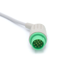 Compatible Schiller ECG Cable 3 Leads Standard AHA Snap Connector