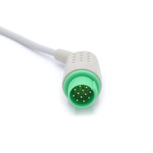 Compatible Schiller ECG Cable 3 Leads Standard IEC Snap Connector
