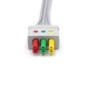 Compatible Draeger ECG 3 Leadwires MP03411 IEC European Standard Pinch/Grabber