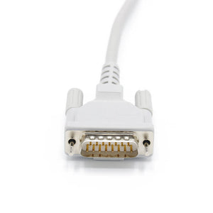 Compatible Schiller EKG Cable 10 Leads Wires Needle 3.0mm IEC European Standard 15 Pins Connector Long screw