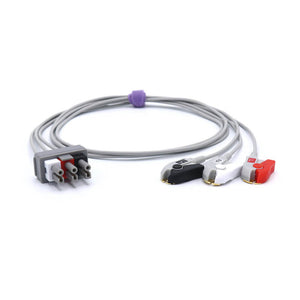 Compatible Philips M1603A ECG 3 Leadwires AHA Pinch/Grabber