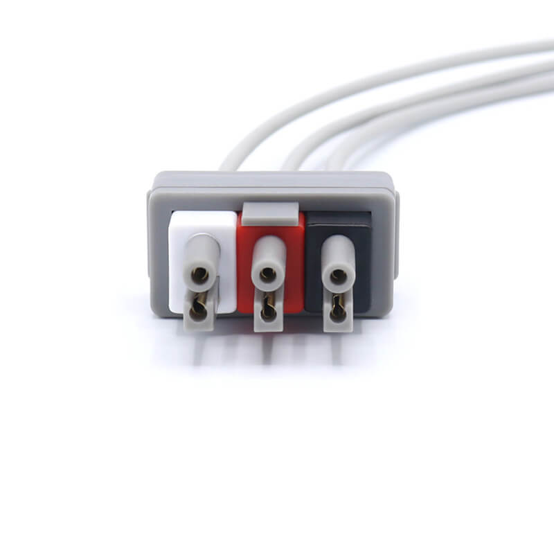 Compatible Datex Ohmeda ECG Cable 3 Leadwires Pinch/Grabber