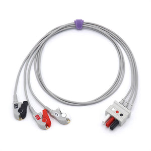Compatible Draeger ECG 3 Leadwires MP03412 AHA Pinch/Grabber