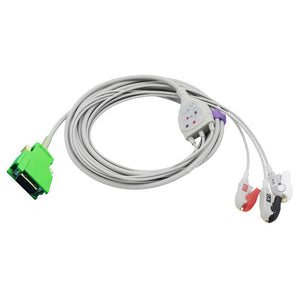 Compatible Nihon Kohden ECG 3 Leadwires AHA 14-pin Pinch/Grabber Connector - sinokmed