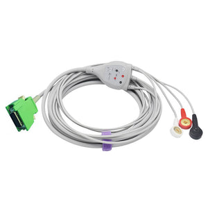 Compatible Nihon Kohden ECG 3 Leadwires AHA 14-pin Snap Connector - sinokmed