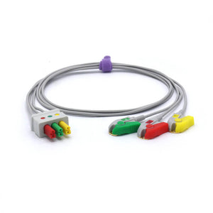 Compatible Draeger ECG 3 Leadwires MP03411 IEC European Standard Pinch/Grabber
