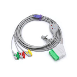 Compatible Nihon Kohden ECG 3 Lead wires IEC Pinch/Grabber European Standard Connector