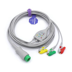 thumbnail image 2 of ALPTA Mindray Datescope ECG Cable – 6-Pin, 3 Leads, IEC Pinch – Model GU052D 2 of 6