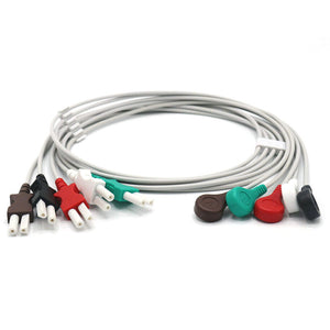 Compatible Spacelabs 700-0007-08 ECG leadwire 5 leads AHA Snap Connector - sinokmed