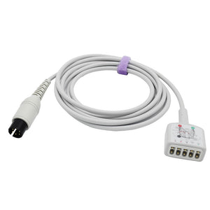 Compatible AAMI ECG Trunk Cable KEC010 AHA 6pins LL-Style Connector - sinokmed