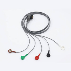 Compatible Philips M4725A Holter ECG 5 Leadwires Zymed DigiTrak-Plus AHA Snap Connector - sinokmed