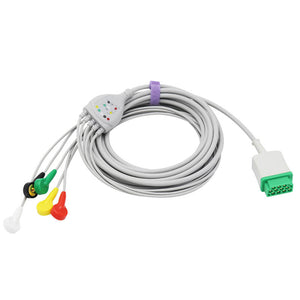 Compatible Marquette ECG Cable 5 Leadwires Snap IEC European Standard - sinokmed