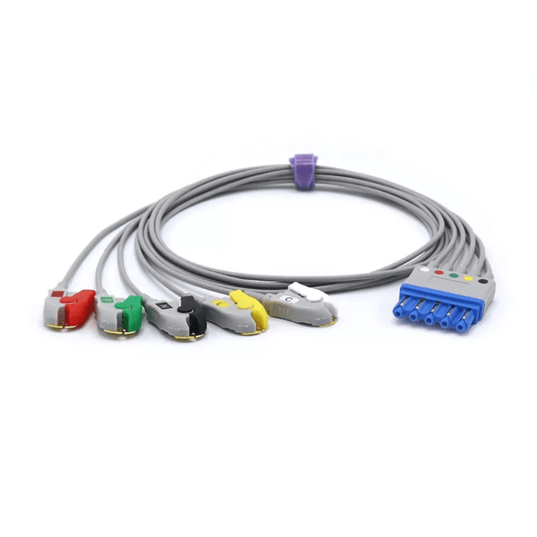 Compatible Philips M1971A ECG 5 Leadwires IEC European Standard Pinch ...