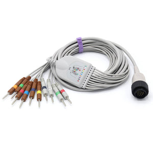 Compatible Kenz EKG Cable 10 LeadWires 9.8 ft AHA Needle 3.0mm