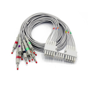 Compatible Mortara 9293-041-50 EKG Leadwire AHA Banana 4.0 Connector